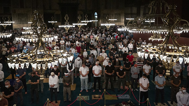 First Morning prayer at Hagia Sophia Mosque

