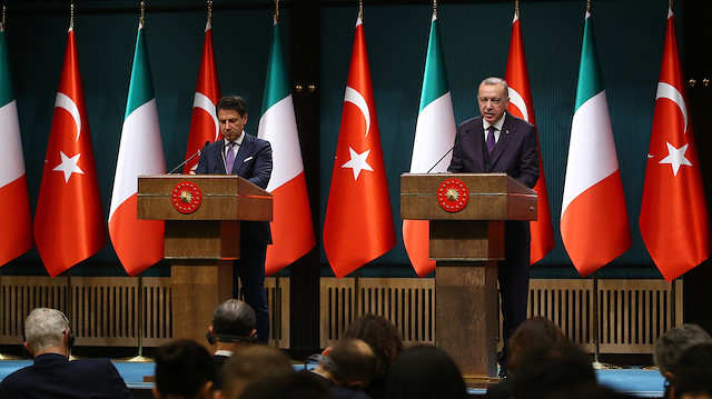 File photo: Recep Tayyip Erdogan - Giuseppe Conte