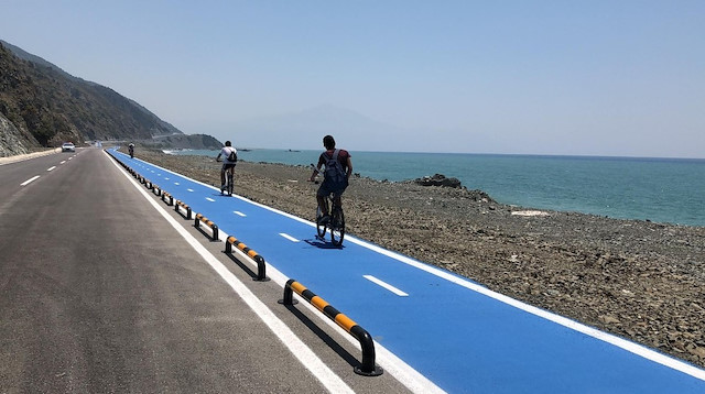 Hatay'daki bisiklet yolu bisikletçilerin gözdesi. 