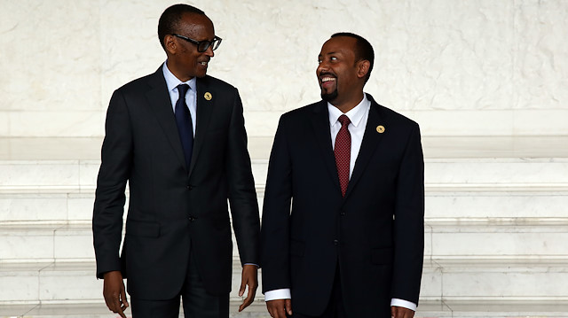 Rwandan President Paul Kagame  & Ethiopian Prime Minister Abiy Ahmed
