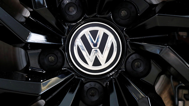 File photo: The logo of German carmaker Volkswagen is seen on a rim cap in a showroom of a Volkswagen car dealer in Brussels, Belgium July 9, 2020. REUTERS/Francois Lenoir

