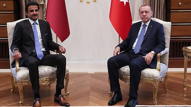 Katar Emiri Şeyh Al Sani - Cumhurbaşkanı Erdoğan