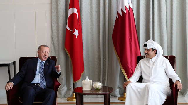 Turkish President Tayyip Erdoğan & Emir of Qatar Sheikh Tamim bin Hamad al-Thani