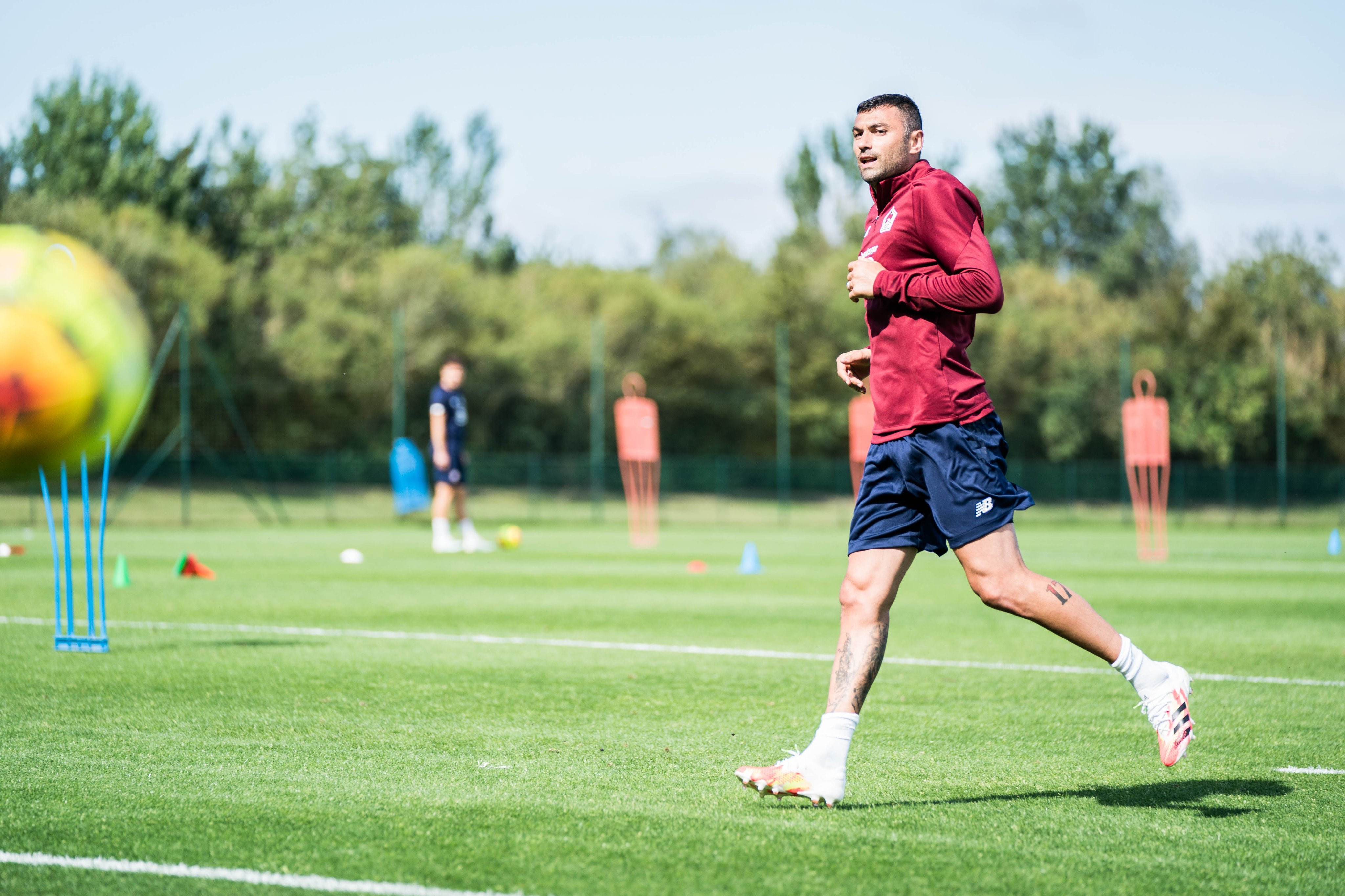 Burak Yılmaz, Lille'deki ilk idmanına çıktı.