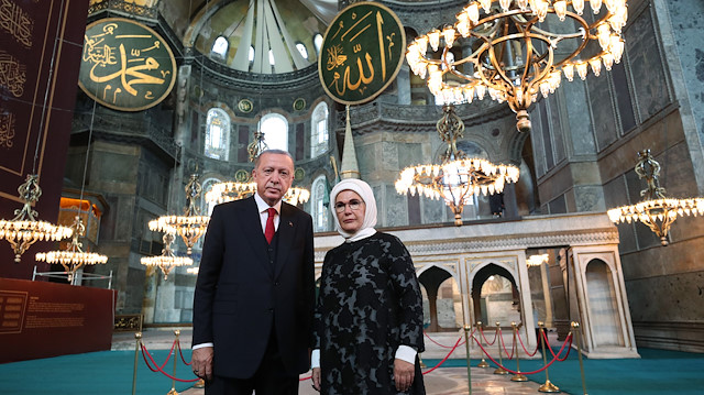 Turkish President Recep Tayyip Erdogan in Hagia Sophia

