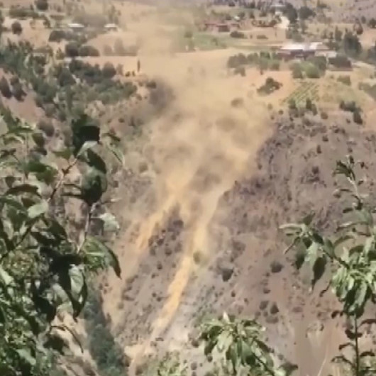 Malatya Da 5 2 Buyuklugundeki Deprem Aninda Toz Bulutu Olustu Yeni Safak