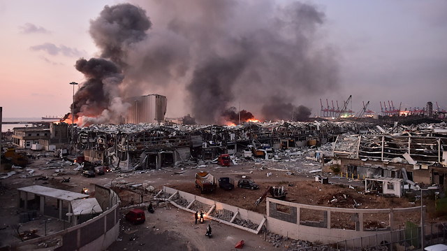 Lübnan'ın başkenti Beyrut'ta patlama.