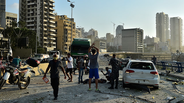 Beyrut'ta patlama meydana geldi.
