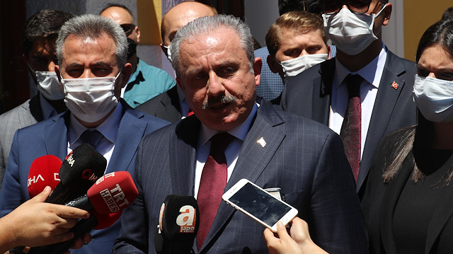 TBMM Başkanı Mustafa Şentop, Adana'da gazetecilerin sorularını yanıtladı.