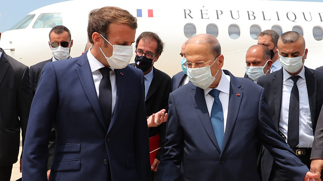 French President Emmanuel Macron in Beirut

