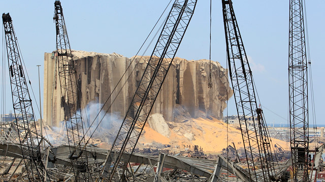 A view shows the site of Tuesday's blast in Beirut's port area, Lebanon August 6, 2020.