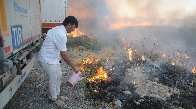 Şırnak'ta sigara izmariti tarlayı küle çevirdi