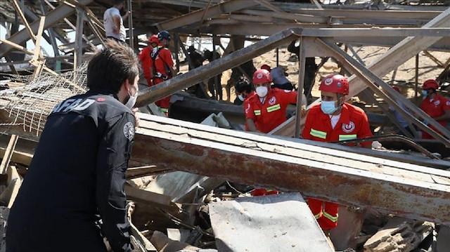 لبنان: فريق تركي يباشر البحث والإنقاذ في مرفأ بيروت