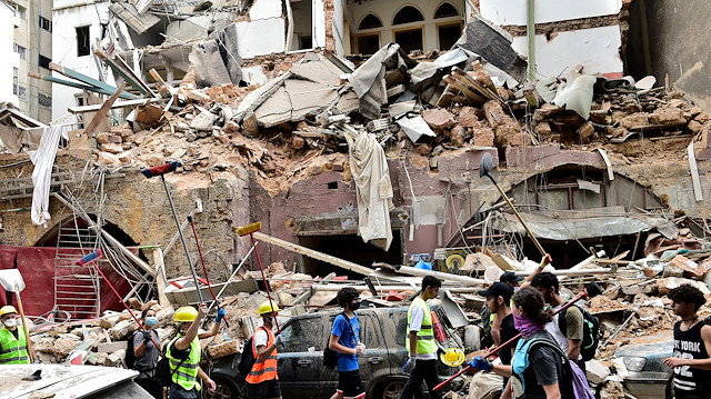 Damages due to explosion in Port of Beirut