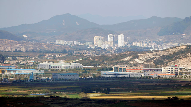 Kaesong city is seen across the demilitarised zone (DMZ) separating North Korea from South Korea in this picture taken from Dora observatory in Paju, 55 km (34 miles) north of Seoul, September 25, 2013.