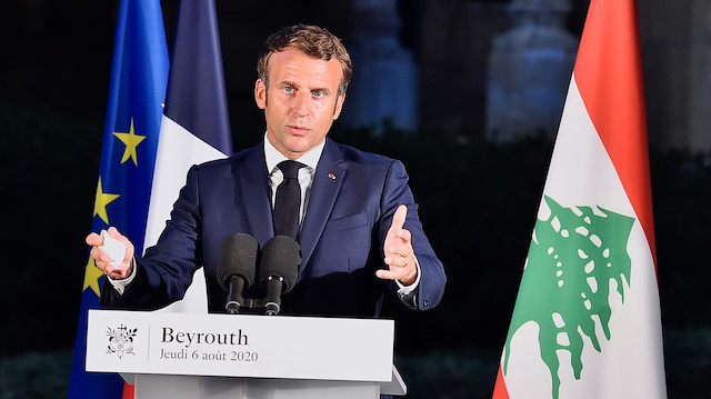 French President Emmanuel Macron in Beirut

