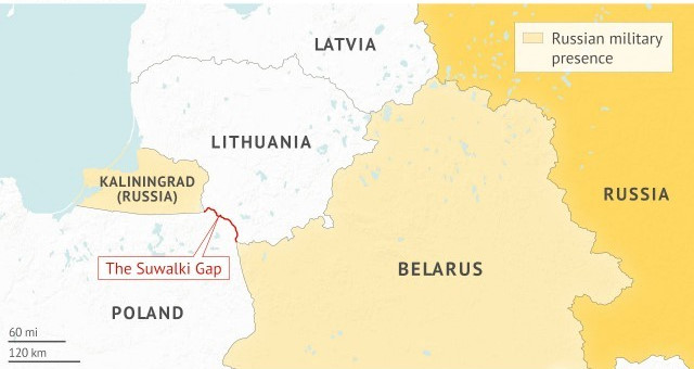 Belarus işgal edilirse Rusya'nın Kaliningrad ile kara bağlantısı tamamlanacak.