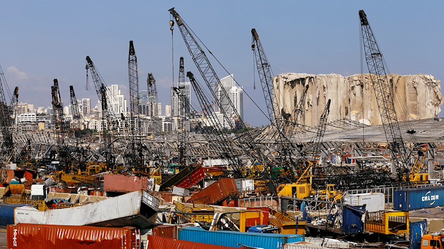 Debris and damaged vehicles are seen in the port area, after a blast in Beirut, Lebanon August 11, 2020.