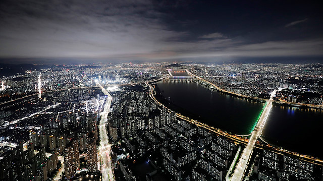 A night view of Seoul, South Korea, August 7, 2020. 