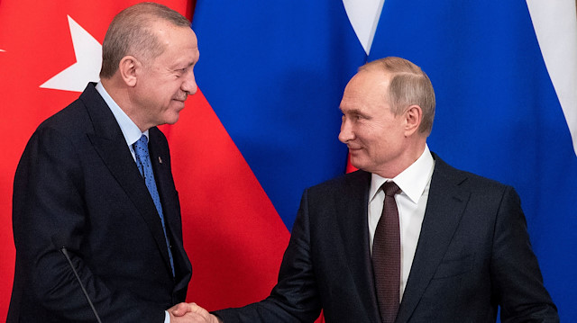 Russian President Vladimir Putin and Turkish President Tayyip Erdoğan 
