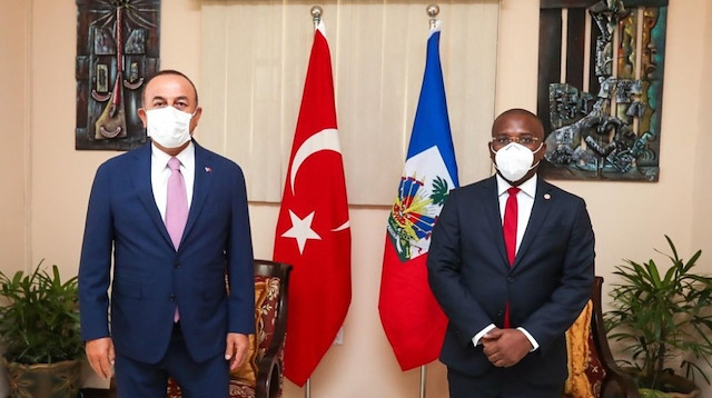 Turkish Foreign Minister Mevlüt Çavuşoğlu in Haiti 