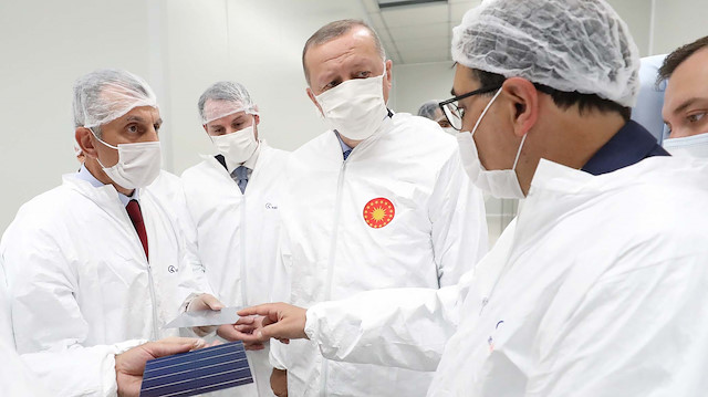 Cumhurbaşkanı Erdoğan Ankara'da Kalyon Güneş Teknolojileri Fabrikasını açtı.