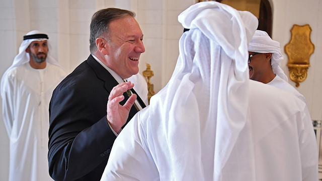 U.S. Secretary of State Mike Pompeo takes part in a meeting with Abu Dhabi Crown Prince Mohammed bin Zayed al-Nahyan in Abu Dhabi, United Arab Emirates September 19, 2019. Mandel Ngan/Pool via REUTERS

