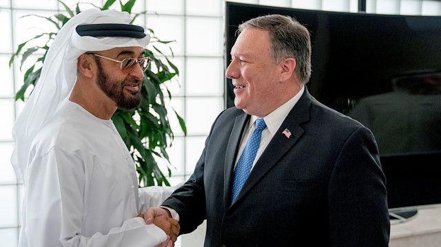 US Secretary of State Mike Pompeo & Abu Dhabi's Crown Prince Sheikh Mohammed bin Zayed al-Nahyan