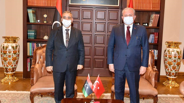 TBMM Başkanı Şentop, Libya Yüksek Konsey Başkanı Mişri ile görüştü.

