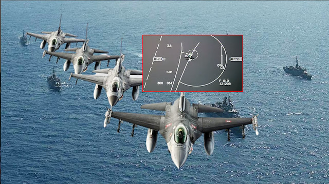 Türk F-16'ları müdahale etti. 