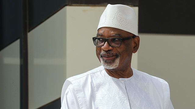 Mali's then-President Ibrahim Boubacar Keita