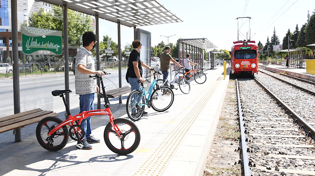 ​Konya’da bisikletli tramvay dönemi başladı. 

