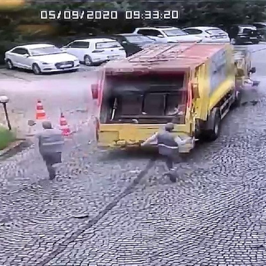 Sarıyerde çöp kamyonu dehşeti