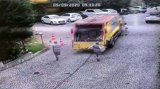 Sarıyer'de çöp kamyonu dehşeti