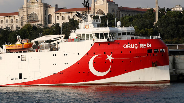 FILE PHOTO: Turkish seismic research vessel Oruc Reis is seen in Istanbul, Turkey, August 22, 2019. Picture taken August 22, 2019. REUTERS/Murad Sezer/File Photo