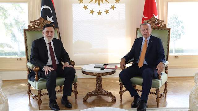 Libya Başbakanı Fayiz Es-Serrac  ve Cumhurbaşkanı Recep Tayyip Erdoğan