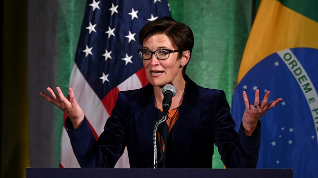 Citigroup executive Jane Fraser, who was named the company's next CEO on Thursday, addresses a Brazil-U.S. Business Council forum in Washington, U.S. March 18, 2019.