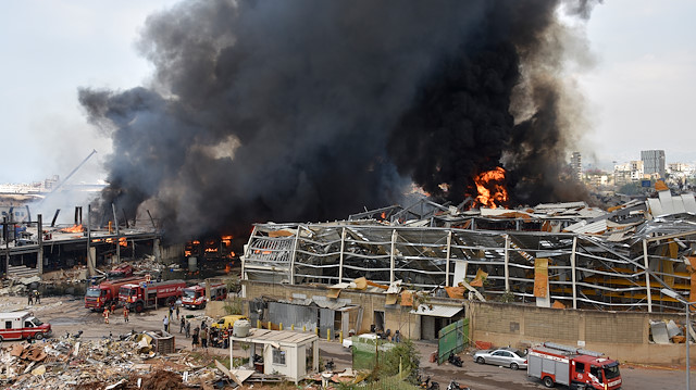 Huge fire at Beirut's port