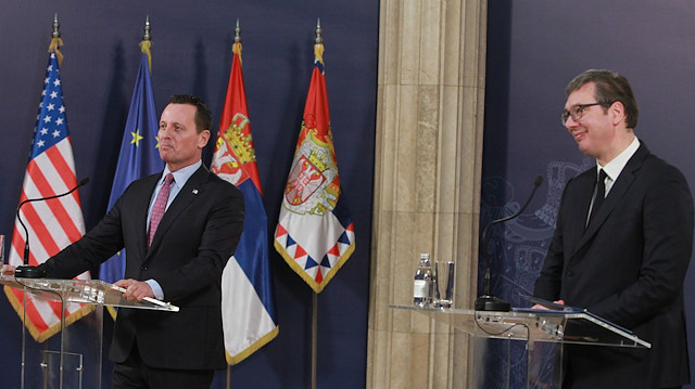 U.S. envoy for the Kosovo-Serbia dialogue Grenell in Belgrade

