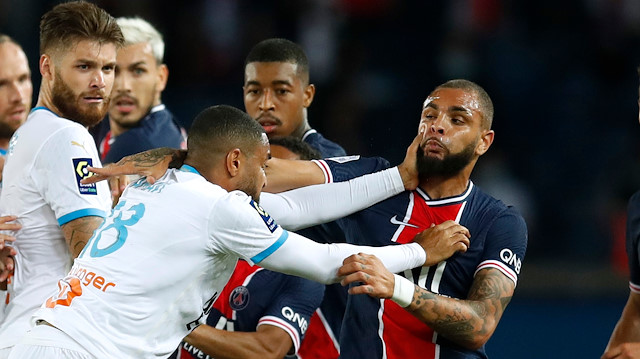 PSG-Marsilya maçında kavga çıktı.