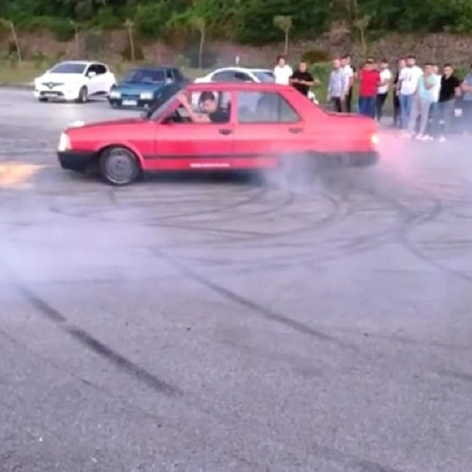 Düğün dönüşü TIR parkında drift pahalıya patladı