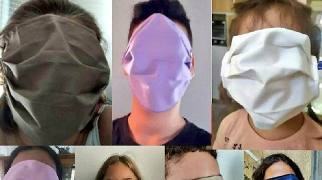 An group entitled "parachute masks" was soon set up on Twitter, mocking the massive masks covering the entire face