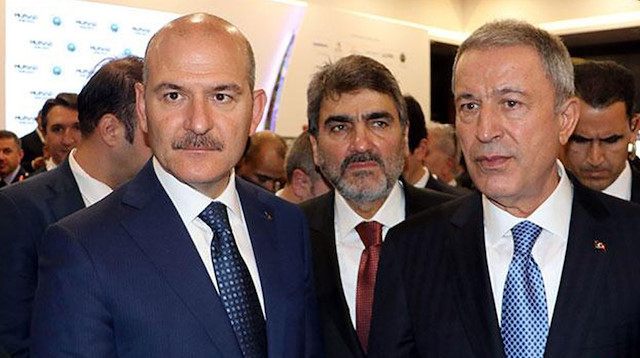 İçişleri Bakanı Süleyman Soylu ve Milli Savunma Bakanı Hulusi Akar