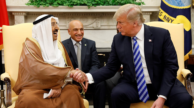 US President Donald Trump & Kuwait's Emir Sabah al-Ahmad al-Jaber al-Sabah 