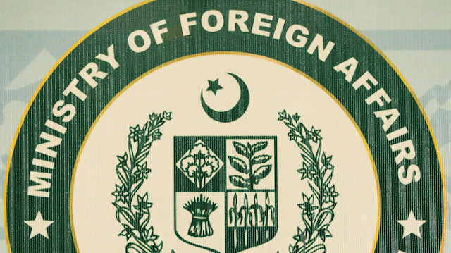 The logo of the Pakistan's Ministry of Foreign Affairs (MoFA), is seen