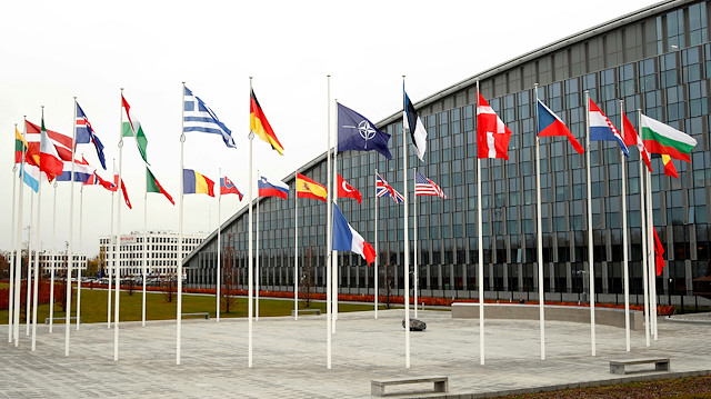 File photo: Flags of NATO member countries are seen at the Alliance headquarters in Brussels