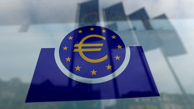 FILE PHOTO: The European Central Bank logo. Frankfurt, Germany, January 23, 2020