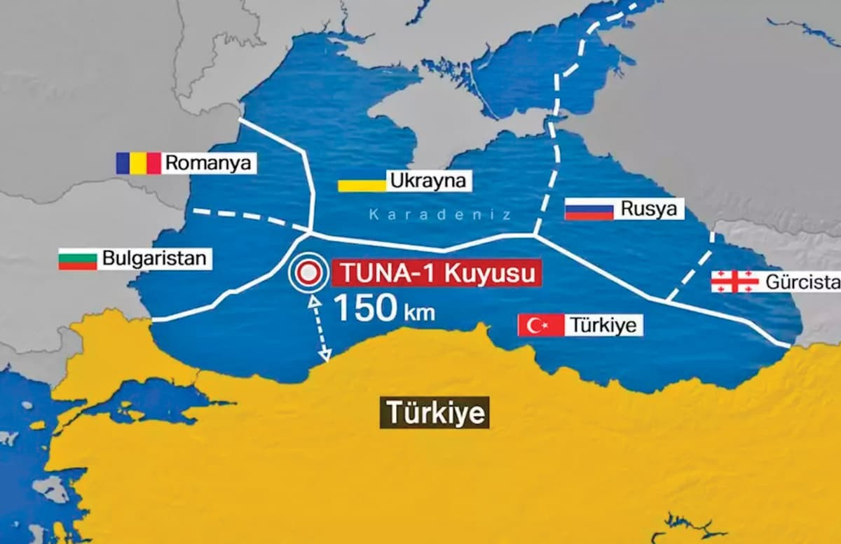 320 milyar metreküplük doğalgaz keşfi Karadeniz'de Zonguldak açıklarında gerçekleşti.