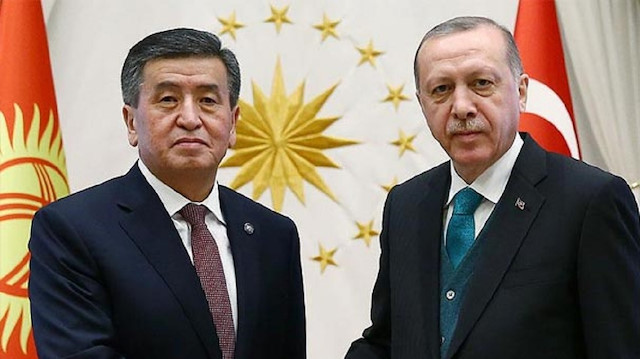 الرئيس أردوغان يبحث مع نظيره القيرغيزي العلاقات الثنائية