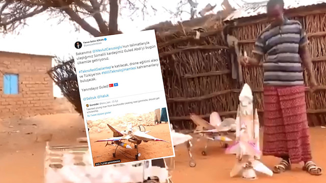 Somalili Guled Abdi, sosyal medyada yaptığı uçak modelleriyle viral olmuştu.